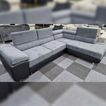 Load image into Gallery viewer, Luton Sofabed Corner Sofa Bed With Storage Box Grey-Black