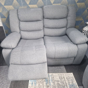 Roma Fabric Recliner Corner Sofa Grey
