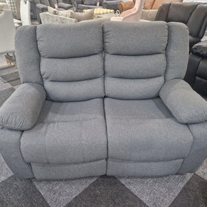Roma Fabric Recliner Corner Sofa Grey
