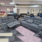 Load image into Gallery viewer, MNS Roma Fabric Recliner Sofa 3+2 Seater Grey MNS (MY NEW SOFA) LTD