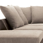 Load image into Gallery viewer, Amazing Sofas NEW LARGE DINO CORNER SOFA JUMBO CORD BEIGE BROWN LEFT OR RIGHT