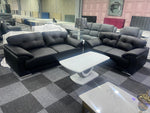 Load image into Gallery viewer, Kansas Leather Sofa Black 3+2 Seater