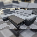 Load image into Gallery viewer, Luton Sofabed Corner Sofa Bed With Storage Box Grey-Black