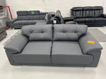 Load image into Gallery viewer, Leather Sofa Grey 3+2 Seater
