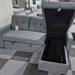 Load image into Gallery viewer, Francesca Sofa Bed (Universal) in Chennille Grey fabric