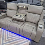Load image into Gallery viewer, MNS Florida Music Electric Recliners 3+2 Seater Leather Sofa (Black, Grey) Blutooth Speakers/LED LIGHTS/WIRELESS CHARGER MNS (MY NEW SOFA) LTD