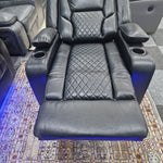 Load image into Gallery viewer, Orlando Electric Recliners Leather Arm Chair (Black, Grey,Brown) /LED LIGHTS/USB PORTS