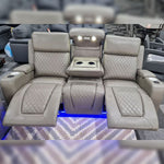 Load image into Gallery viewer, MNS Florida Music Electric Recliners 3+2 Seater Leather Sofa (Black, Grey) Blutooth Speakers/LED LIGHTS/WIRELESS CHARGER MNS (MY NEW SOFA) LTD