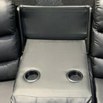 Load image into Gallery viewer, Roma Leather Recliner Sofa with Cupholders - 3+2 Seater Sofa - Black (3+2 Seater)