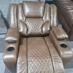 Load image into Gallery viewer, Orlando Electric Recliners Leather Arm Chair (Black, Grey,Brown) /LED LIGHTS/USB PORTS