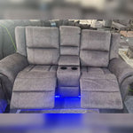 Load image into Gallery viewer, Berlin Fabric Electric Recliner Sofa 3+2 Seater Grey-USB Ports , Led Lights , Cup Holders