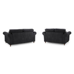 Load image into Gallery viewer, Oakland Leather Sofa 3+2 Seater Black