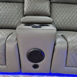 Load image into Gallery viewer, MNS Florida Music Electric Recliners 3+2 Seater Leather Sofa (Black, Grey) Blutooth Speakers/LED LIGHTS/WIRELESS CHARGER