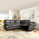 Load image into Gallery viewer, MNS Roma Leather Recliner Corner Sofa (Black/Grey/Brown)