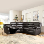Load image into Gallery viewer, MNS Roma Leather Recliner Corner Sofa (Black/Grey/Brown)