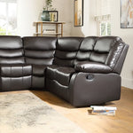 Load image into Gallery viewer, MNS Roma Leather Recliner Corner Sofa (Black/Grey/Brown)