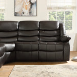 Load image into Gallery viewer, MNS Roma Leather Recliner Corner Sofa (Black/Grey/Brown)