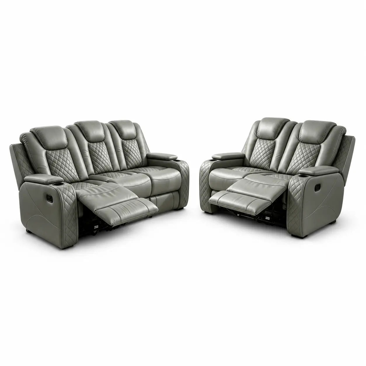 MNS Antalya 3+2 Seater Leather Recliner Sofa Set
