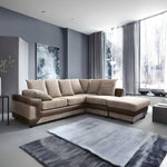 Load image into Gallery viewer, Amazing Sofas NEW LARGE DINO CORNER SOFA JUMBO CORD BEIGE BROWN LEFT OR RIGHT