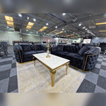 Load image into Gallery viewer, Toronto Chesterfield Sofa 3+2 Black & Gold