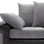 Load image into Gallery viewer, sleepkings Dino 3 Seater 2 Seater Upholstered Combination Fabric Black Grey (Black & Grey, 3+2 Seater Set)