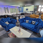Load image into Gallery viewer, Elegance Chesterfield Sofa 3+2 BLUE