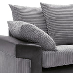 Load image into Gallery viewer, sleepkings Dino 3 Seater 2 Seater Upholstered Combination Fabric Black Grey (Black & Grey, 3+2 Seater Set)