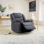 Load image into Gallery viewer, MNS Roma Fabric Recliner Sofa Arm Chair Grey