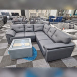Load image into Gallery viewer, Kansas Leather Corner Sofa Grey