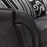 Load image into Gallery viewer, Shannon Sofa 3+2 Seater Grey and Black - Envogue Furniture
