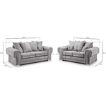 Load image into Gallery viewer, VERONA 3+2 SEATER SCATTER BACK SOFA