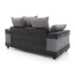 Load image into Gallery viewer, sleepkings Dino 3 Seater 2 Seater Upholstered Combination Fabric Black Grey (Black & Grey, 3+2 Seater Set)