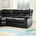 Load image into Gallery viewer, MNS Roma Leather Recliner Corner Sofa (Black/Grey/Brown)
