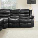Load image into Gallery viewer, MNS Roma Leather Recliner Corner Sofa (Black/Grey/Brown)