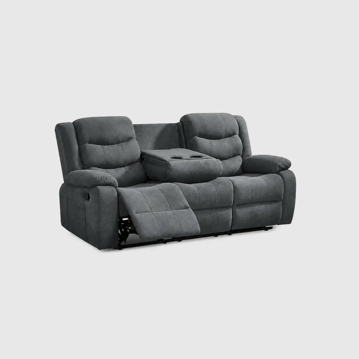 Conway Grey Fabric Manual Recliner 3+2 Seater Sofa Set