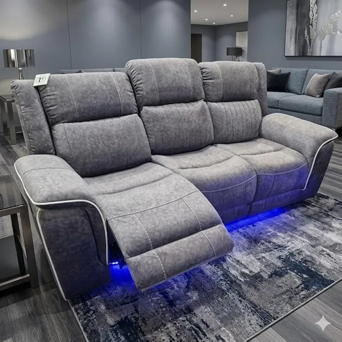 Hannah Electric Recliner 3+2 Sofa Micro Fibre Fabric
