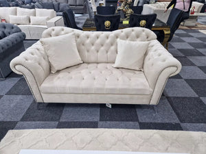 Elegance Chesterfield Sofa 3+2 Cream - MNS (MY NEW SOFA) LTD
