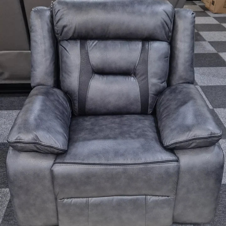 Nova Electric Recliner Leather Sofa - 3+2 Seater With Dual Power Recliners, Console & Cup Holders – Modern Style