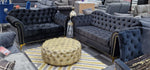 Load image into Gallery viewer, Elegance Chesterfield Sofa 3+2 Black