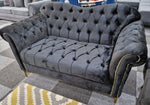 Load image into Gallery viewer, Elegance Chesterfield Sofa 3+2 Black