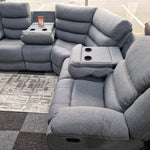 Load image into Gallery viewer, Sorrento Fabric Recliner Corner Sofa Grey - Envogue Furniture
