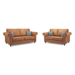 Load image into Gallery viewer, Oakland Leather Sofa 3+2 Seater Tan - Envogue Furniture
