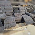 Load image into Gallery viewer, Rio Cord Fabric Recliner 3+2 Seater Sofa Grey
