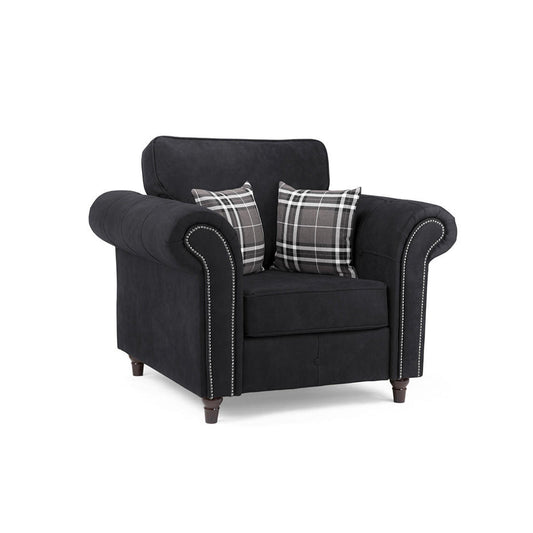 Oakland Leather Armchair , Tan And Black