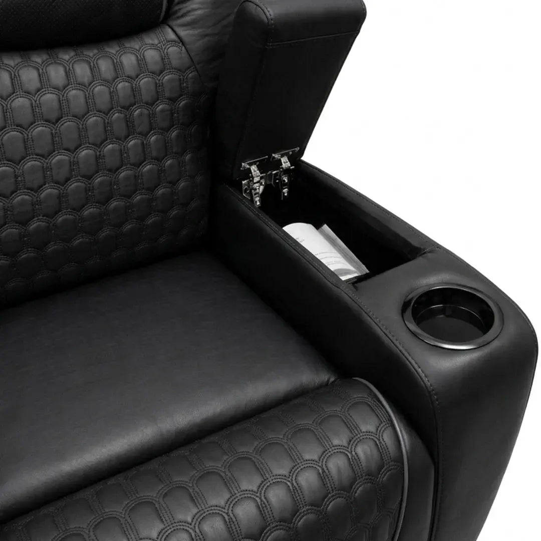 Malaga 3 + 2 (Music) Electrical Recliner Sofa Set ( Ash Grey/ Cream or Black)
