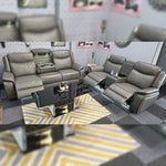 Load image into Gallery viewer, Parada Leather Electric Recliner Sofa 3+2 Seater-Bluetooth/USB/C-Type/Led/Cooling-Heating Cup Holders
