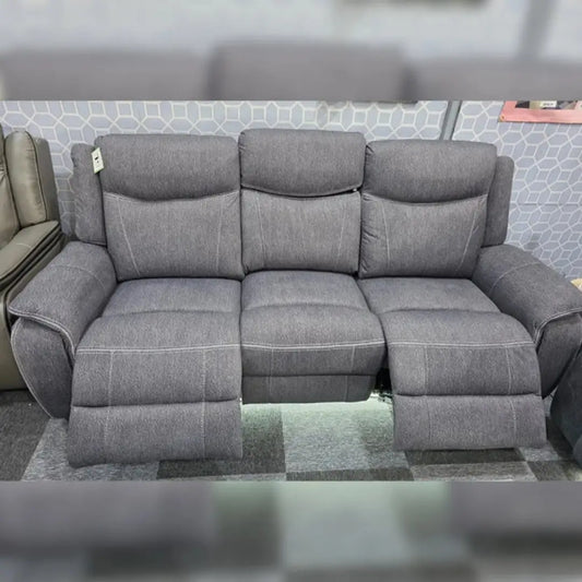 Pradaa Fabric Electric Recliner Sofa Set With Cupholders – 3+2 Seater Sofa Set – LED Lights – Bluetooth Speakers – Cooling cupholders – USB and Type-C charging ports (3+2 Seater) | Electric Recliners