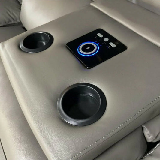 Valencia Leather 3+2 Recliner with cupholders and bluetooth speaker system
