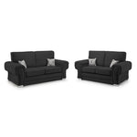 Load image into Gallery viewer, Verona Sofa 3+2 seater High Back Black
