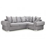 Load image into Gallery viewer, Verona Scatterback 4 seater sofa Grey Right and Left Hand Facing Corner - Envogue Furniture
